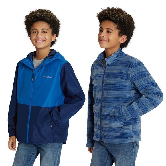 NEW! Eddie Bauer 3 in 1 Jacket Size S(7-8) WaterResistant Outer&Inner Fleece Jkt - Picture 2 of 16
